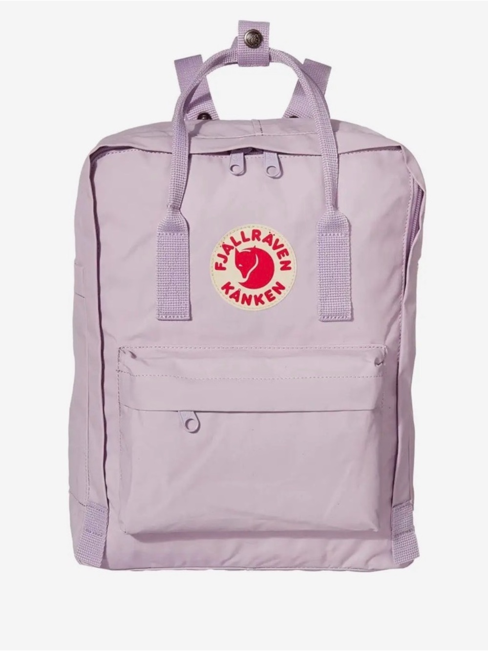 Fjallraven Kanken Backpack - Light Lavender with Red Logo